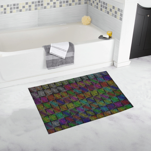 Ripped SpaceTime Stripes Collection Bath Rug 20''x 32''