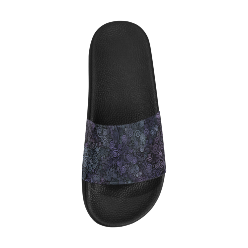 3d Psychedelic Ultra Violet Powder Pastel Women's Slide Sandals (Model 057)