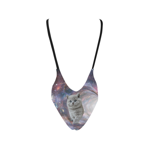 Galaxy Cat Sexy Low Back One-Piece Swimsuit (Model S09)