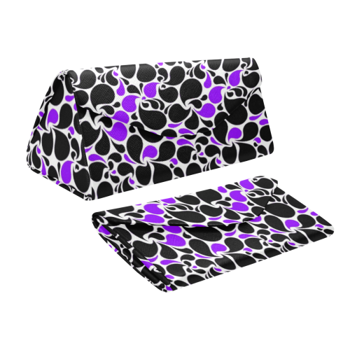 purple black paisley Custom Foldable Glasses Case