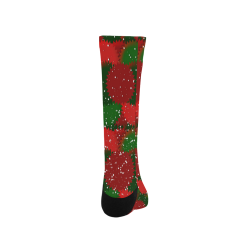 Christmas Snow Red and Green Trouser Socks (For Men)
