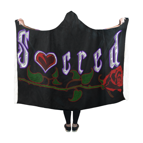 "Sacred" Logo Hooded Blanket Type 2 60 x 50 Hooded Blanket 60''x50''