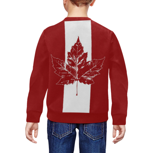 Kid's Canada Sweatshirts Cool Retro All Over Print Crewneck Sweatshirt for Kids (Model H29)