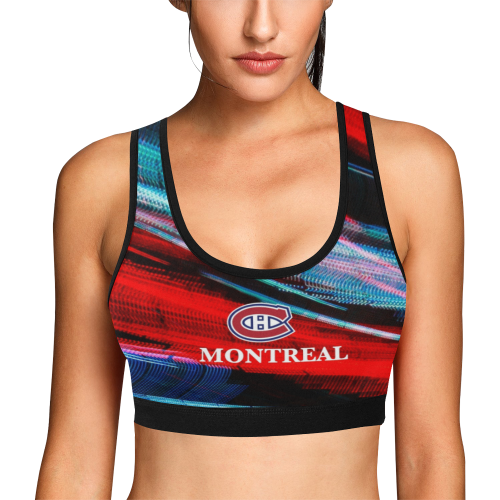 Montreal Women's All Over Print Sports Bra (Model T52)