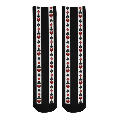 Playing Card Symbols Stripes Trouser Socks (For Men)