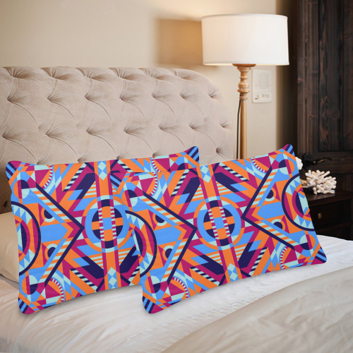 Modern Geometric Pattern Custom Pillow Case 20"x 30" (One Side) (Set of 2)