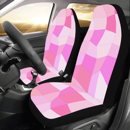 Bright Pink Mosaic Car Seat Covers (Set of 2)