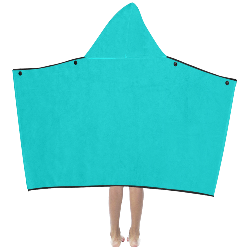 color dark turquoise Kids' Hooded Bath Towels