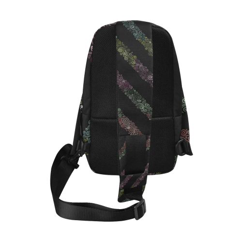 Psychedelic 3D Rainbow Ornaments Chest Bag (Model 1678)