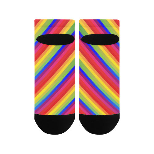 Rainbow Diagonal Stripes Women's Ankle Socks
