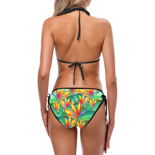 Bird of Paradise Flower Exotic Nature Custom Bikini Swimsuit (Model S01)