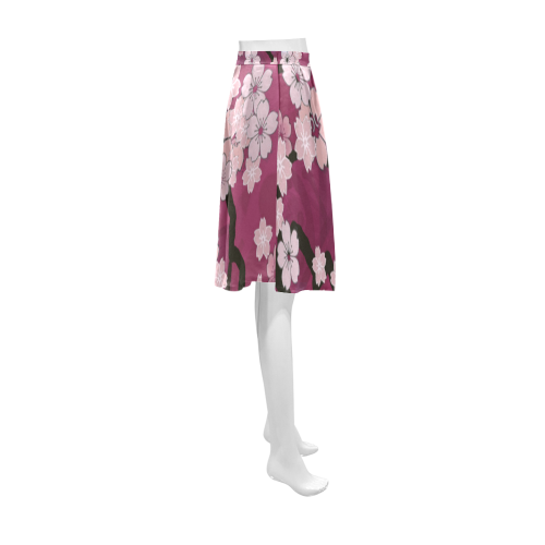 Sakura Breeze Peaceful Plum Athena Women's Short Skirt (Model D15)