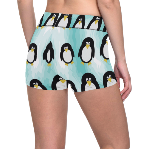 Penguins Women's All Over Print Short Leggings (Model L28)