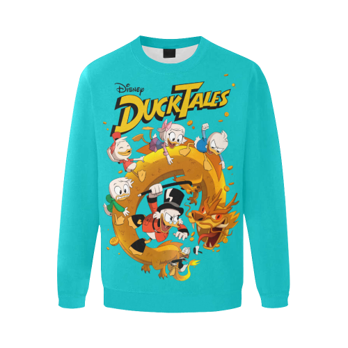 DuckTales Men's Oversized Fleece Crew Sweatshirt (Model H18)