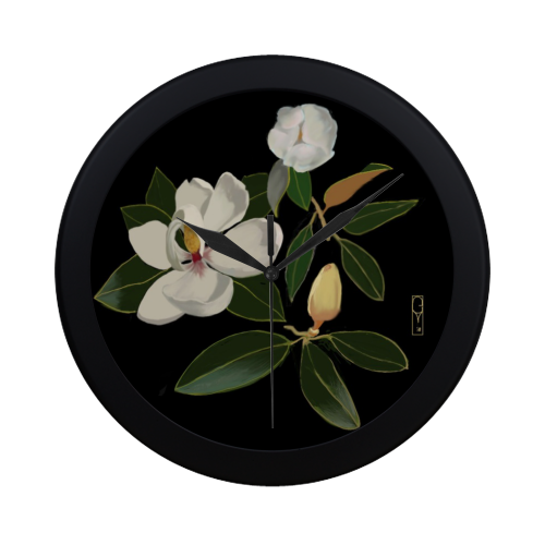 Magnolia Clock Circular Plastic Wall clock
