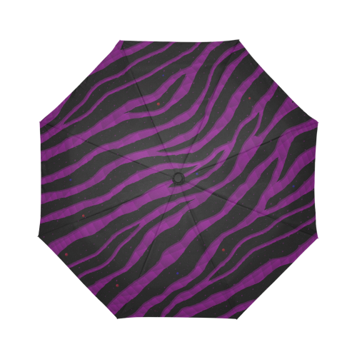Ripped SpaceTime Stripes - Purple Auto-Foldable Umbrella (Model U04)