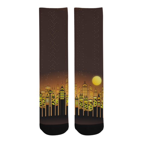 Night In The City Men's Custom Socks