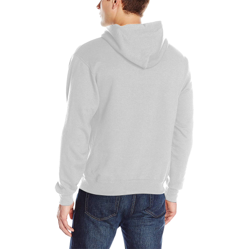 Anchor With Roses Grey Men's Classic Hoodie (Model H17)