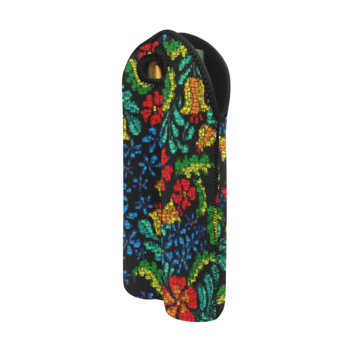 MosaicArt tropic floral by JamColors 2-Bottle Neoprene Wine Bag