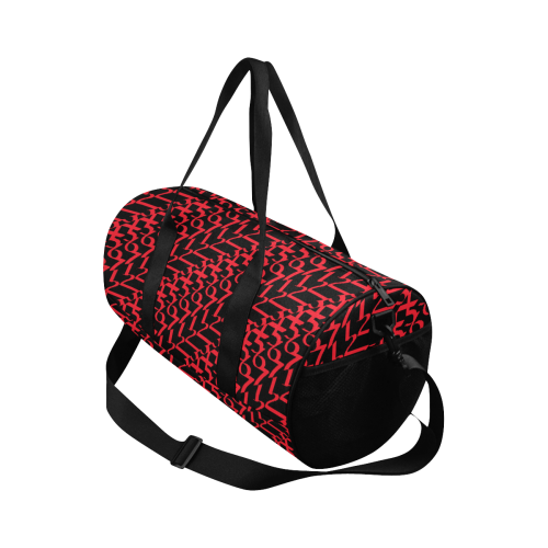 NUMBERS Collection 1234567 Red/Black Duffle Bag (Model 1679)