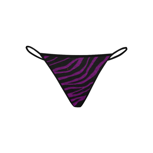 Ripped SpaceTime Stripes - Purple Women's All Over Print G-String Panties (Model L35)