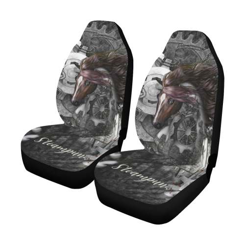 Aweswome steampunk horse with wings Car Seat Covers (Set of 2)