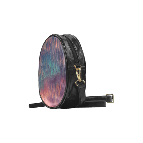 glitch art #colors Round Sling Bag (Model 1647)