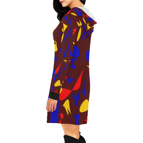 zappwaits fantastic 2 All Over Print Hoodie Mini Dress (Model H27)