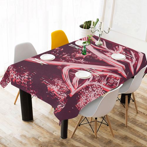 Heart #2 Cotton Linen Tablecloth 60"x120"
