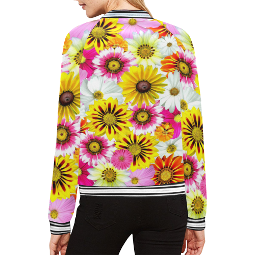 Spring Time Flowers 1 All Over Print Bomber Jacket for Women (Model H21)