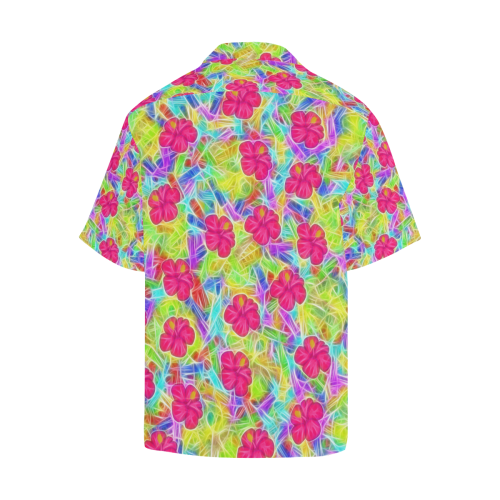 Pretty Pink Hawaiian Flowers Pattern Hawaiian Shirt (Model T58)