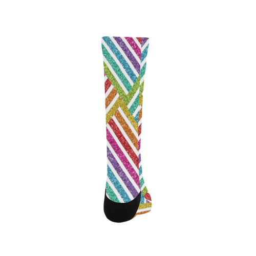 glitter rainbow Trouser Socks