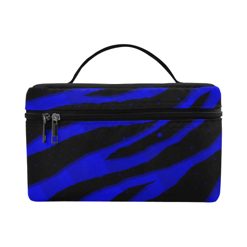 Ripped SpaceTime Stripes - Blue Cosmetic Bag/Large (Model 1658)