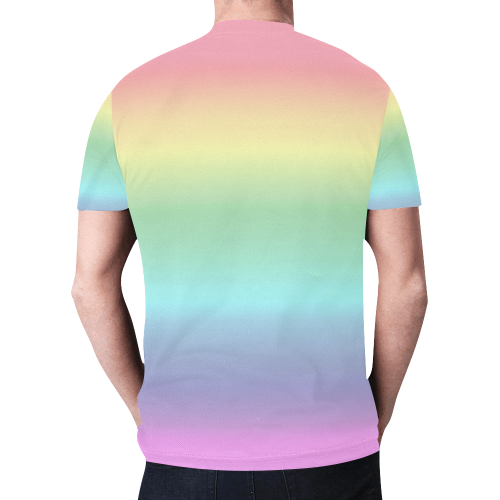Pastel Rainbow New All Over Print T-shirt for Men (Model T45)