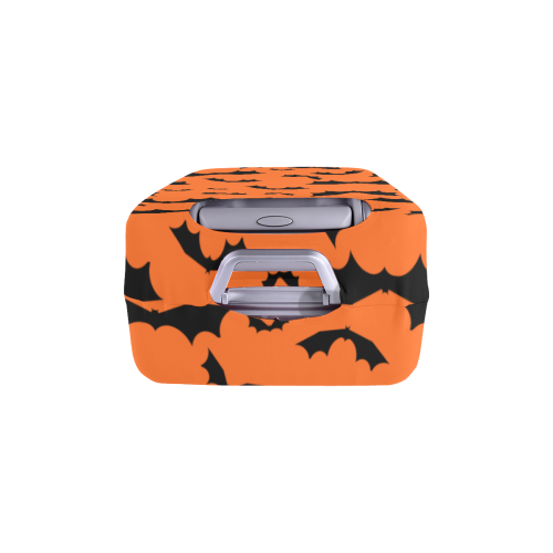 Black Bats on Orange Luggage Cover/Large 26"-28"
