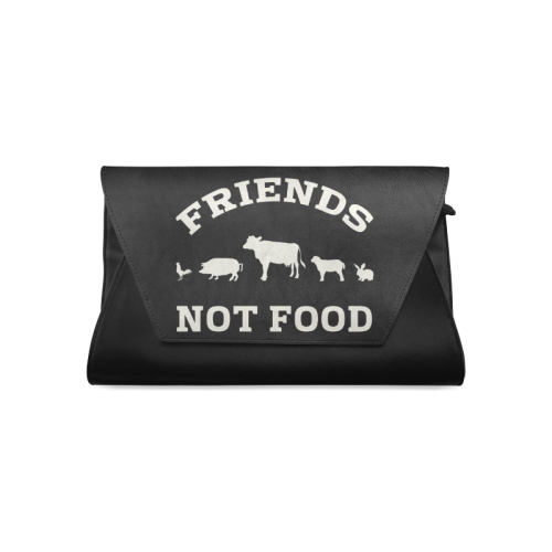 Friends Not Food (Go Vegan) Clutch Bag (Model 1630)