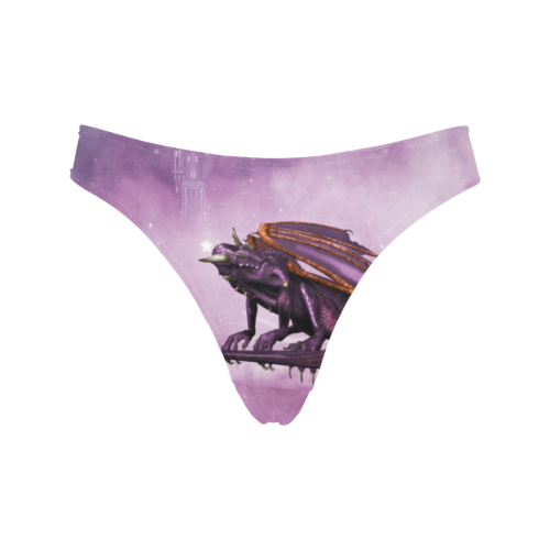 Wonderful violet dragon Women's All Over Print Thongs (Model L30)