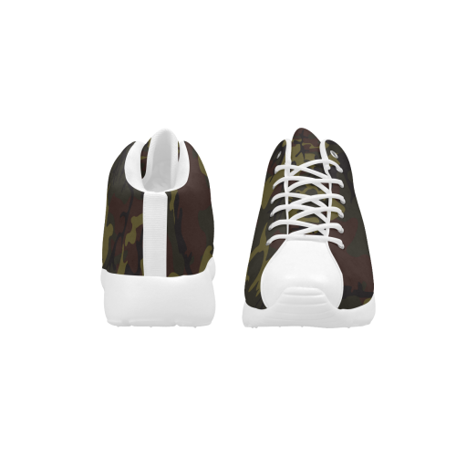 Camo Green Brown Women's Basketball Training Shoes (Model 47502)