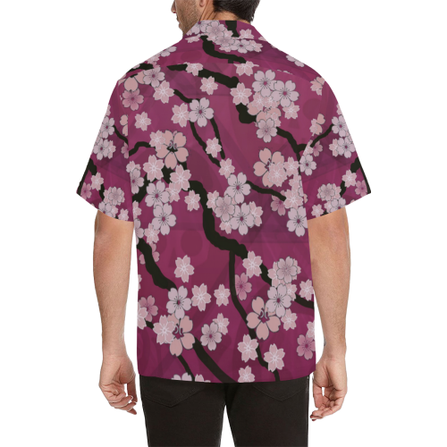 Sakura Breeze Peaceful Plum Hawaiian Shirt (Model T58)