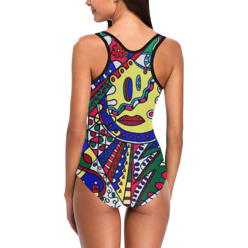 Whimsical Vest One Piece Swimsuit (Model S04)