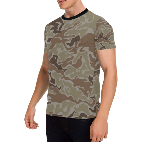camouflage-89 Men's All Over Print T-Shirt with Chest Pocket (Model T56)