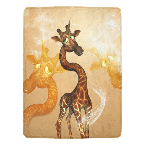 Cute unicorn giraffe Ultra-Soft Micro Fleece Blanket 60"x80"