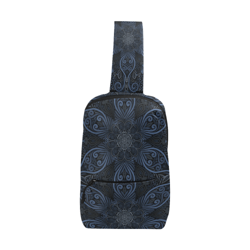 Blue Mandala Pattern with 3D effect Chest Bag (Model 1678)