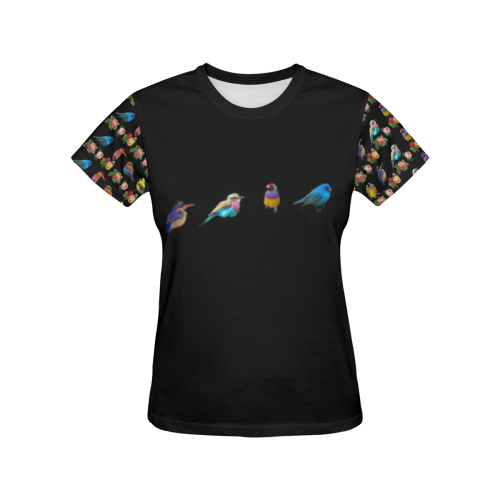 All The Birds All Over Print T-shirt for Women/Large Size (USA Size) (Model T40)
