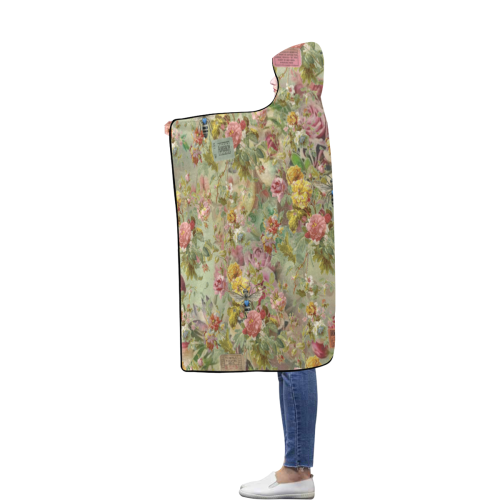 Flower Festival Flannel Hooded Blanket 56''x80''