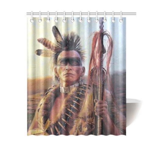 Pawnee Warrior Shower Curtain 60"x72"