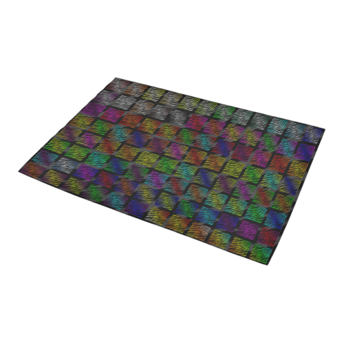 Ripped SpaceTime Stripes Collection Azalea Doormat 24" x 16" (Sponge Material)