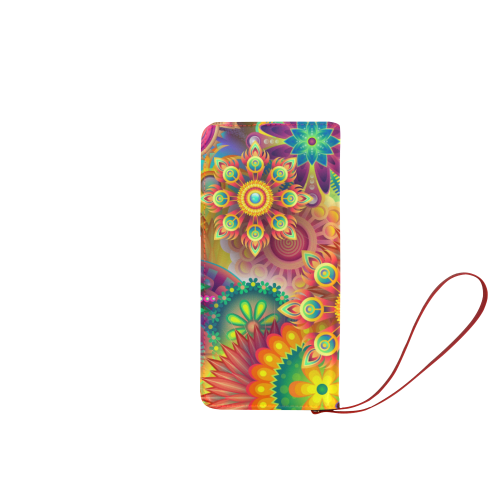 Colorful Abstract Women's Clutch Wallet (Model 1637)