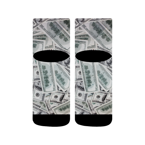 Cash Money / Hundred Dollar Bills Quarter Socks