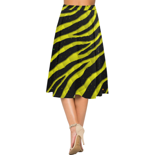 Ripped SpaceTime Stripes - Yellow Aoede Crepe Skirt (Model D16)